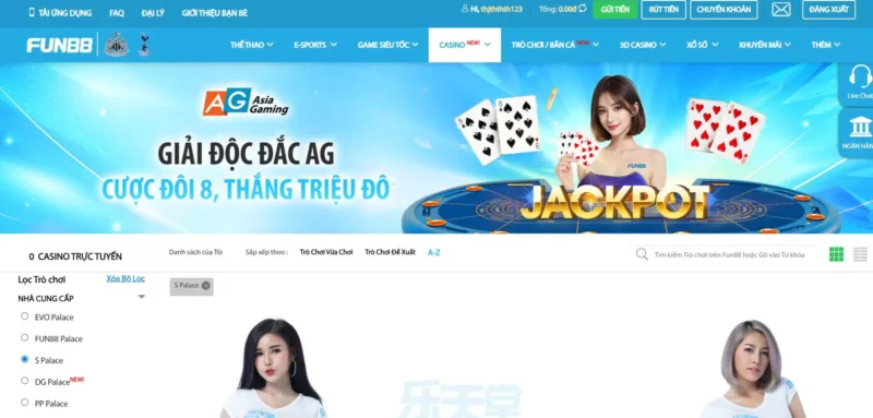 Bật mí bí quyết chinh phục casino S Palace tại Fun88 đăng nhập từ cao thủ